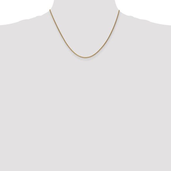 1.65mm, 14k Yellow Gold, Solid Spiga Chain Necklace, 18 Inch - Picture 2 of 8